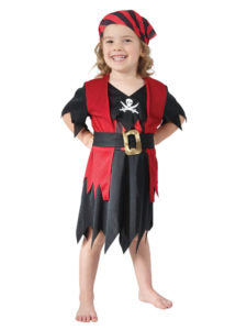 Black Pirate Toddler Girl Costume