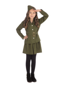 WW2 Solider Girl Child Costume