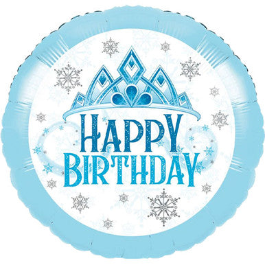 Happy Birthday Ice Princess 18" Foil Balloon