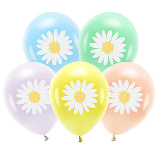 Pastel Daisy 11" Latex Balloons 5 Pack