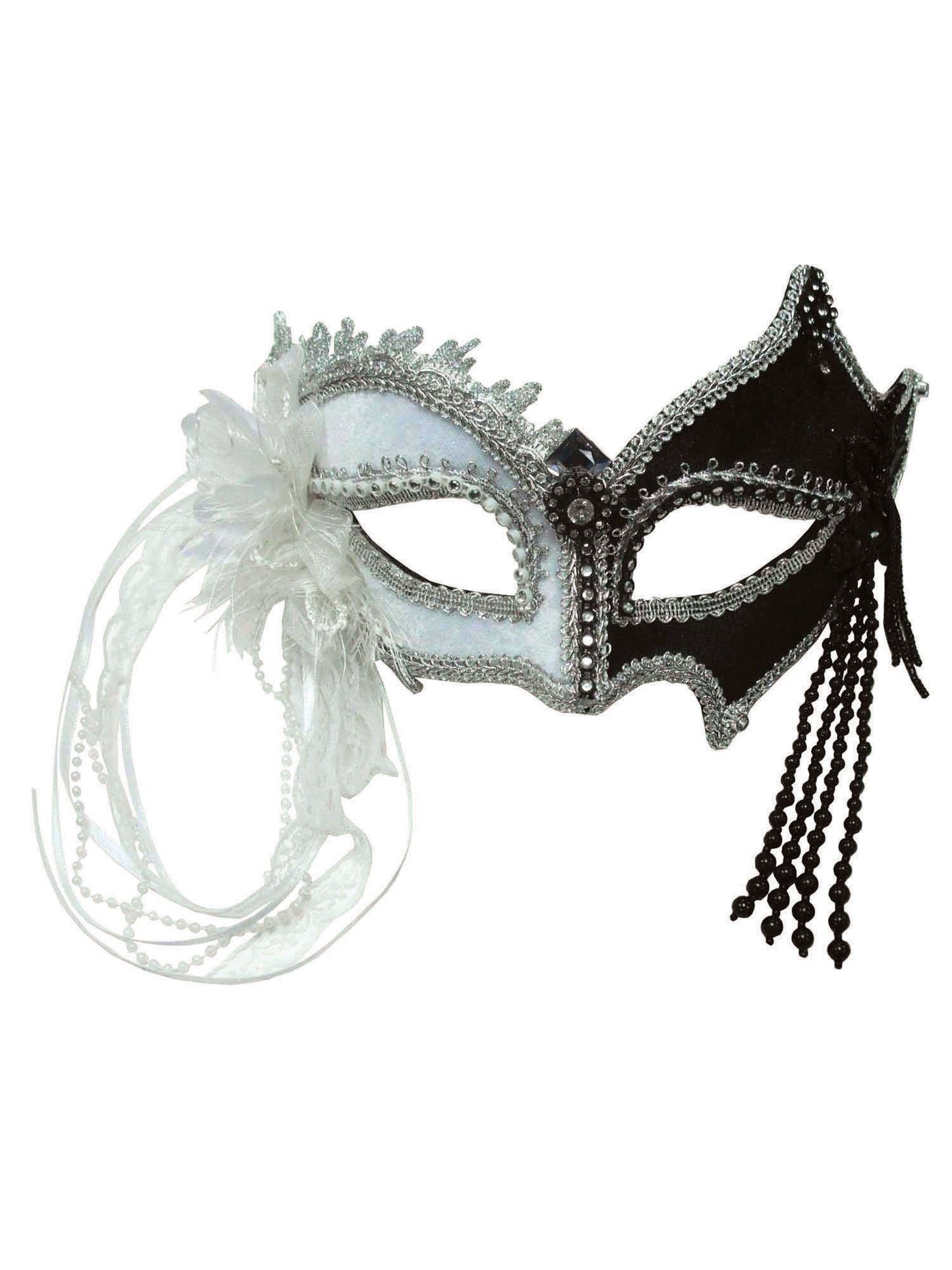 Masquerade Black and White Eyemask on Headband