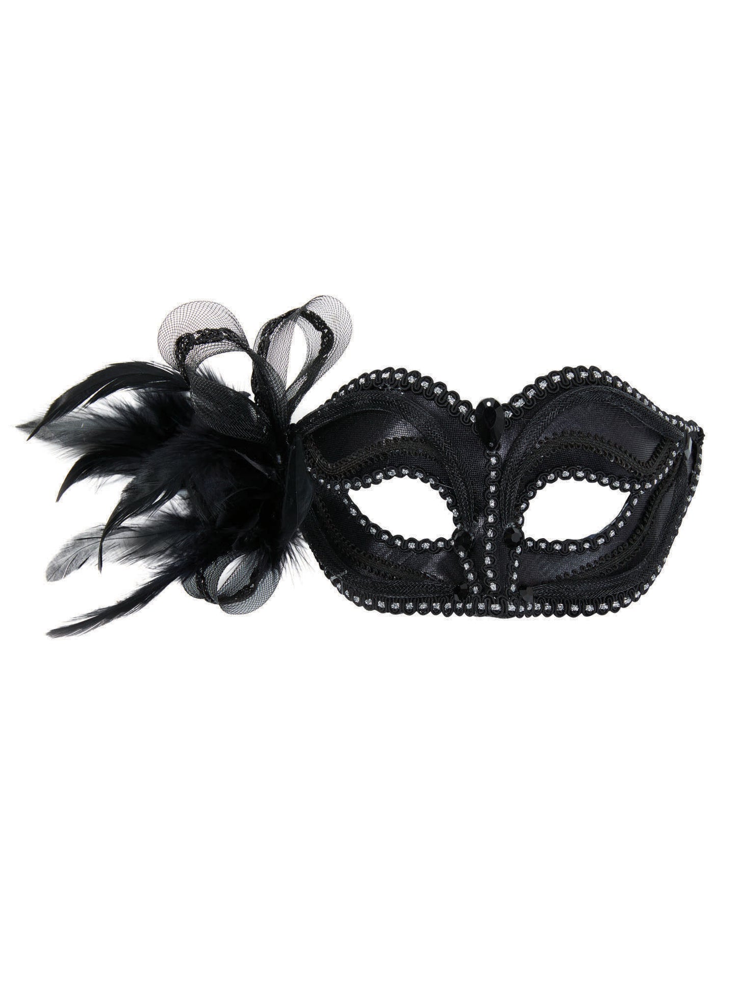 Masquerade Black Eyemask on Glasses