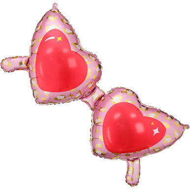 Pink Heart Sunglasses Supershape Foil Balloon