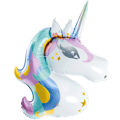 Star Unicorn Head Supershape Foil Balloon