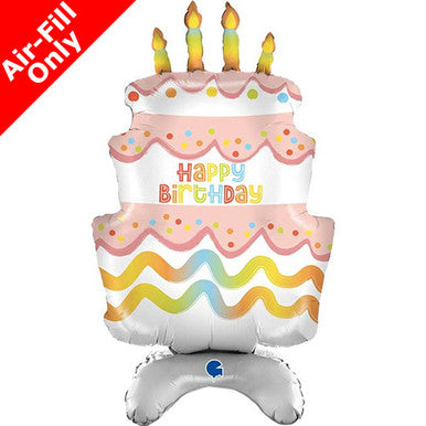 Birthday Cake Airfilled Airloon Supershape Foil Balloon