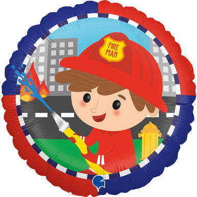 Cool Fireman 18" Balloon