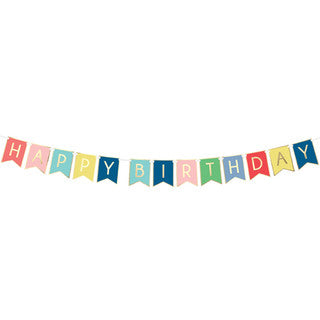 Happy Birthday Multi Coloured Flag Paper Bunting
