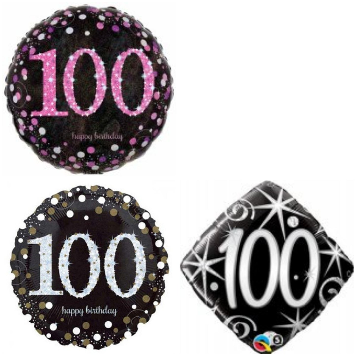 Age 100 Sparkling/ Diamond 18" Foil Balloon