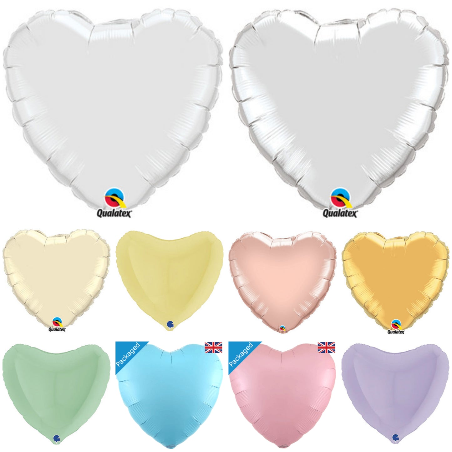 Plain Heart Pastel Giant 36" Balloon