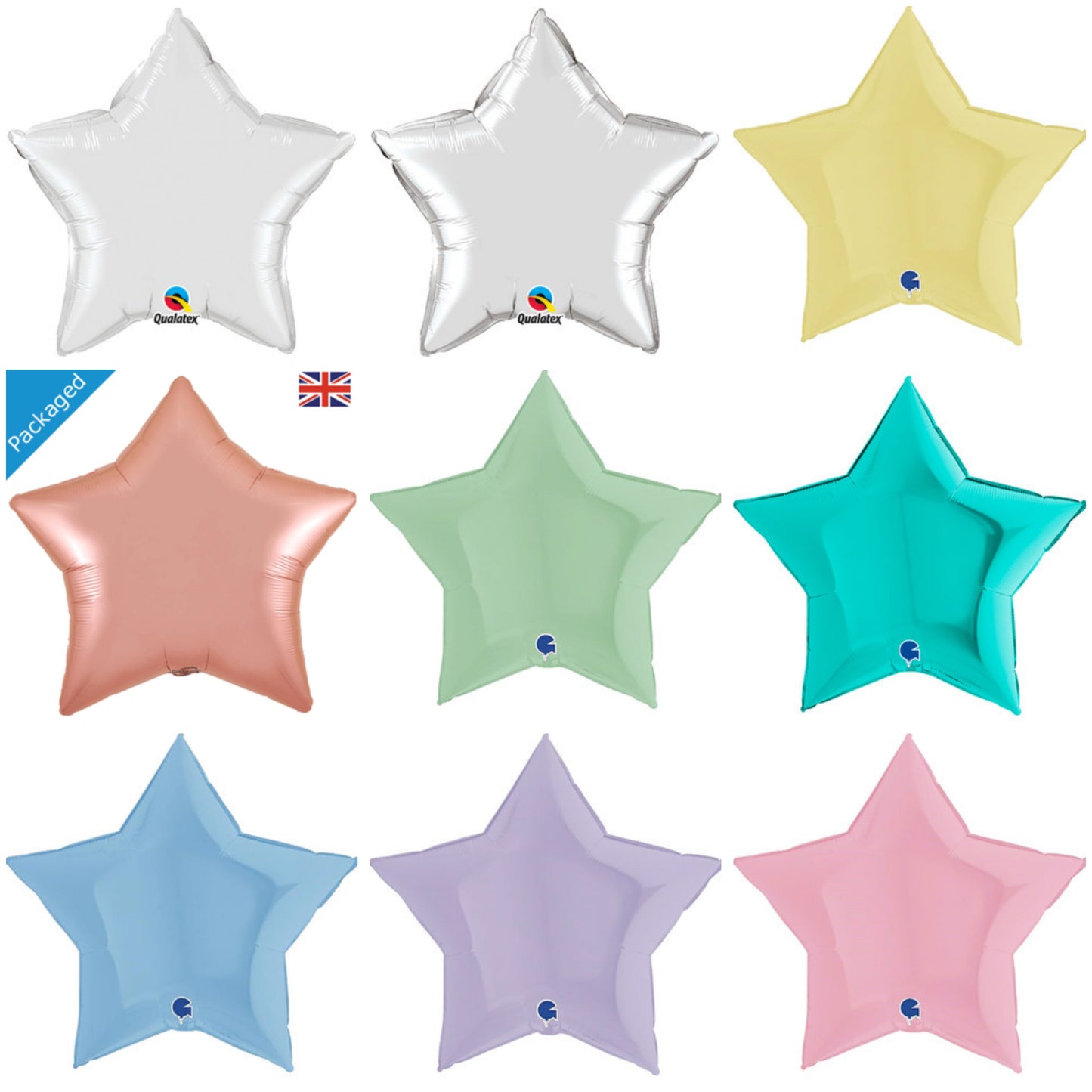Plain Star Pastel Giant 36" Balloon
