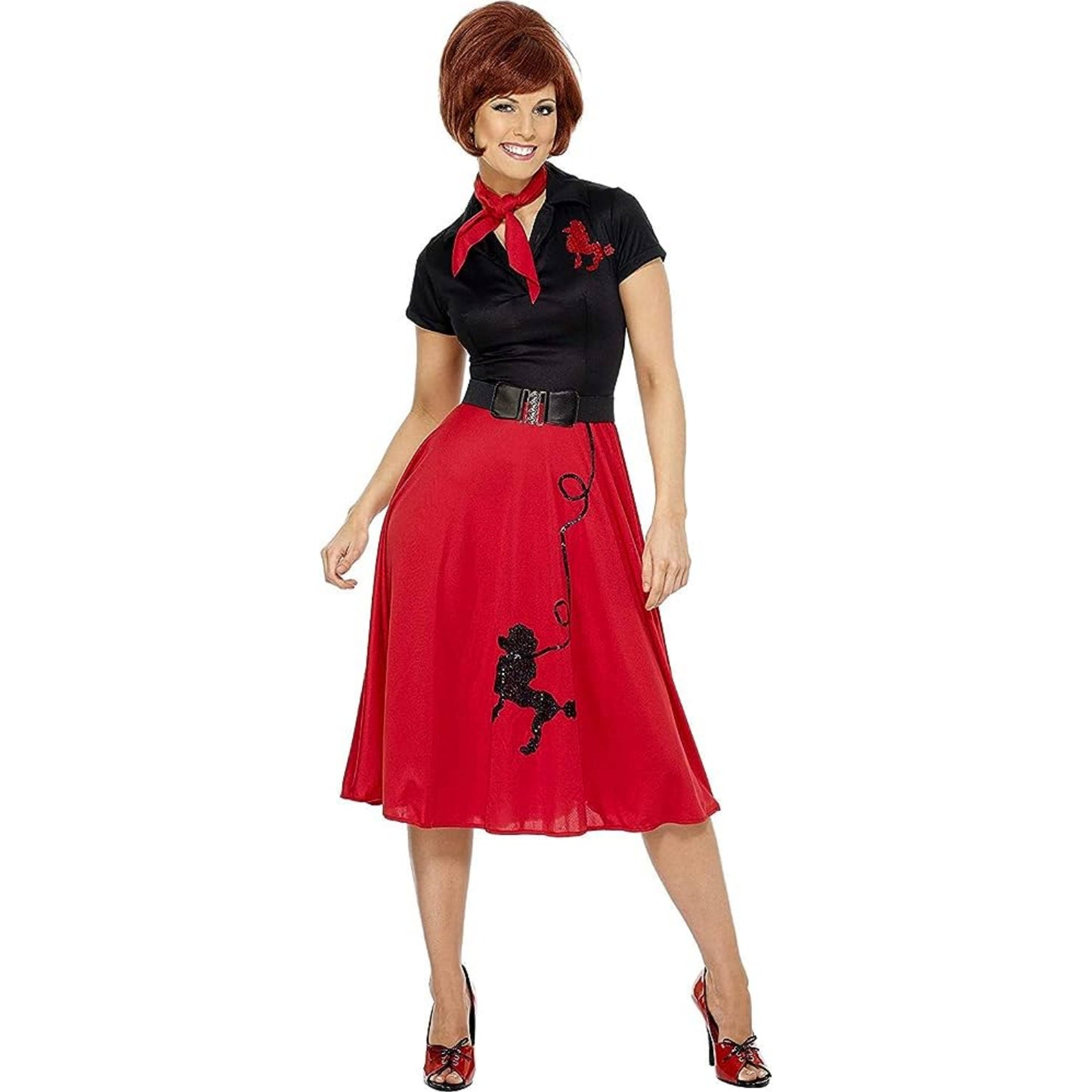 50's Poodle Dress Red Costume