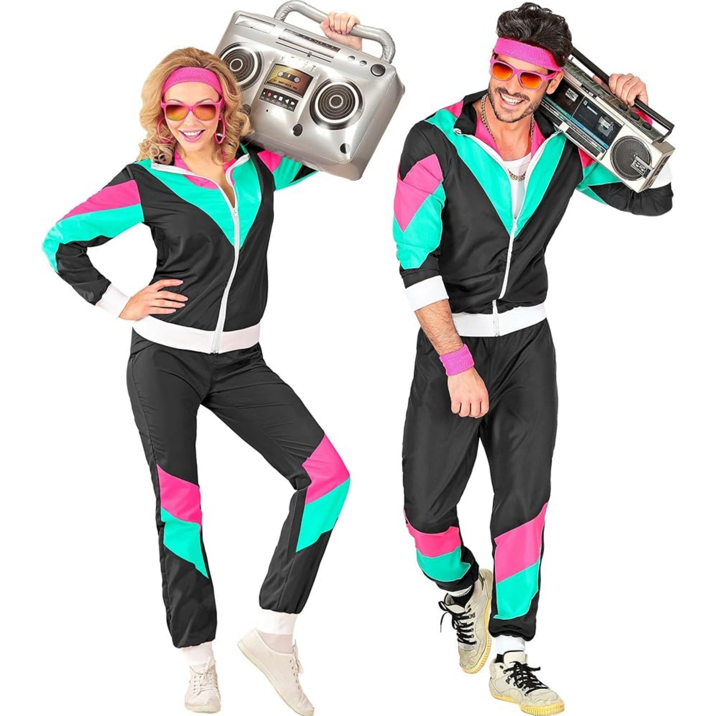 Shell Suit Unisex Black Costume