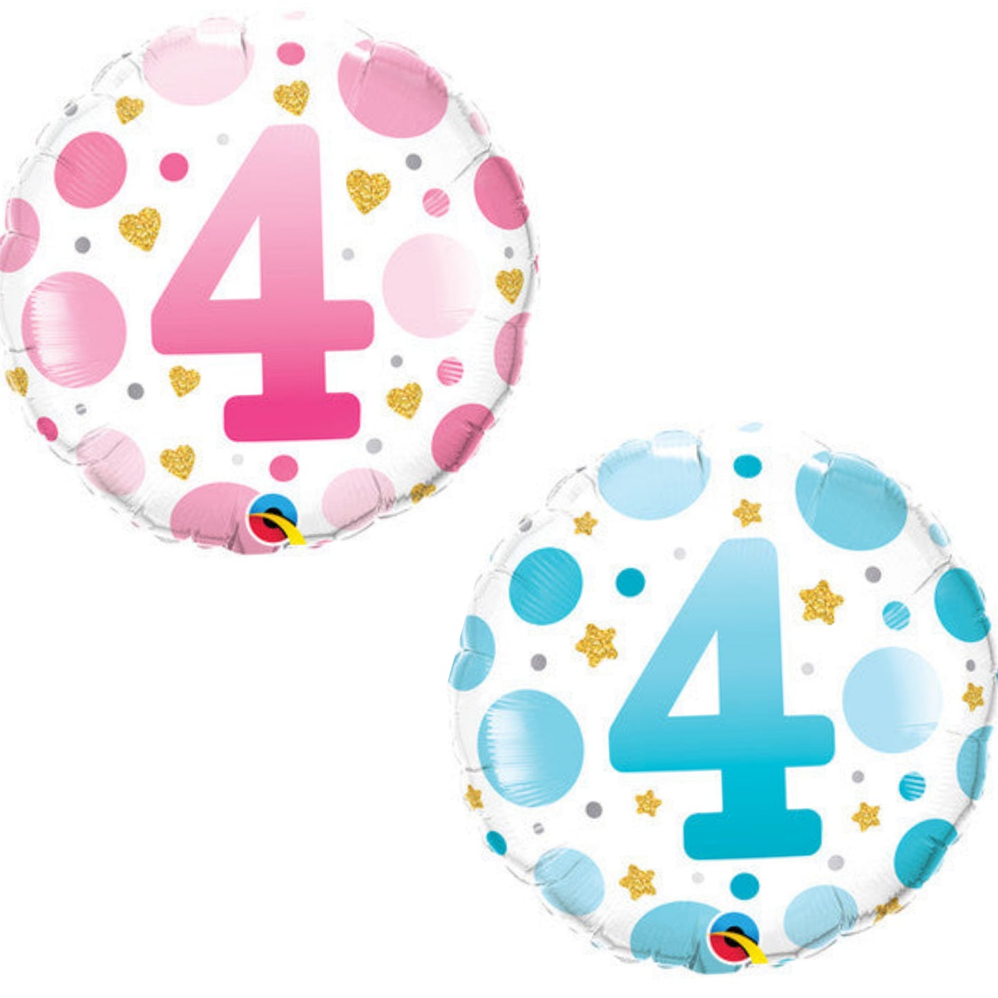 Age 4 Dots 18" Foil Balloon