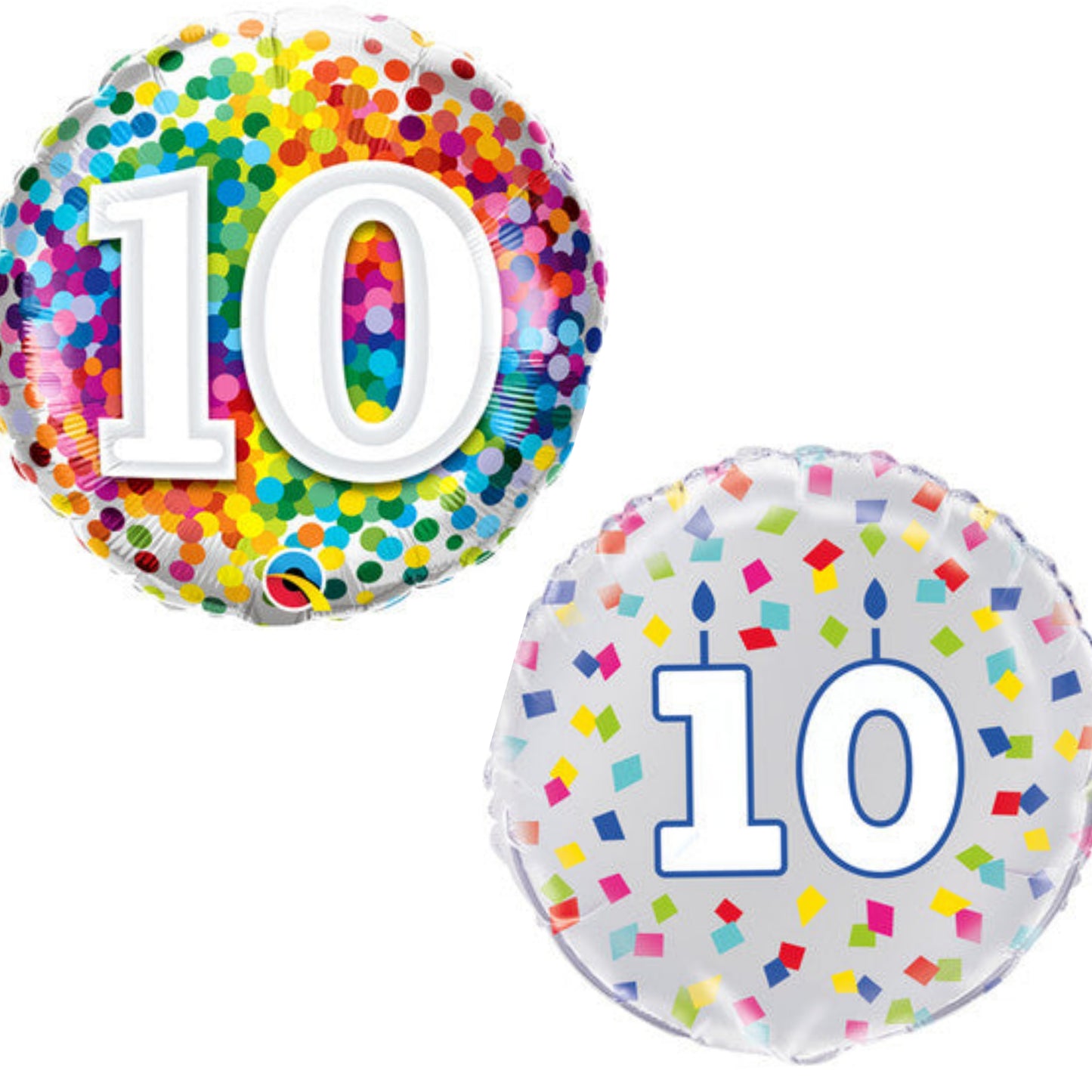 Age 10 Coloured 18" Foil Balloon