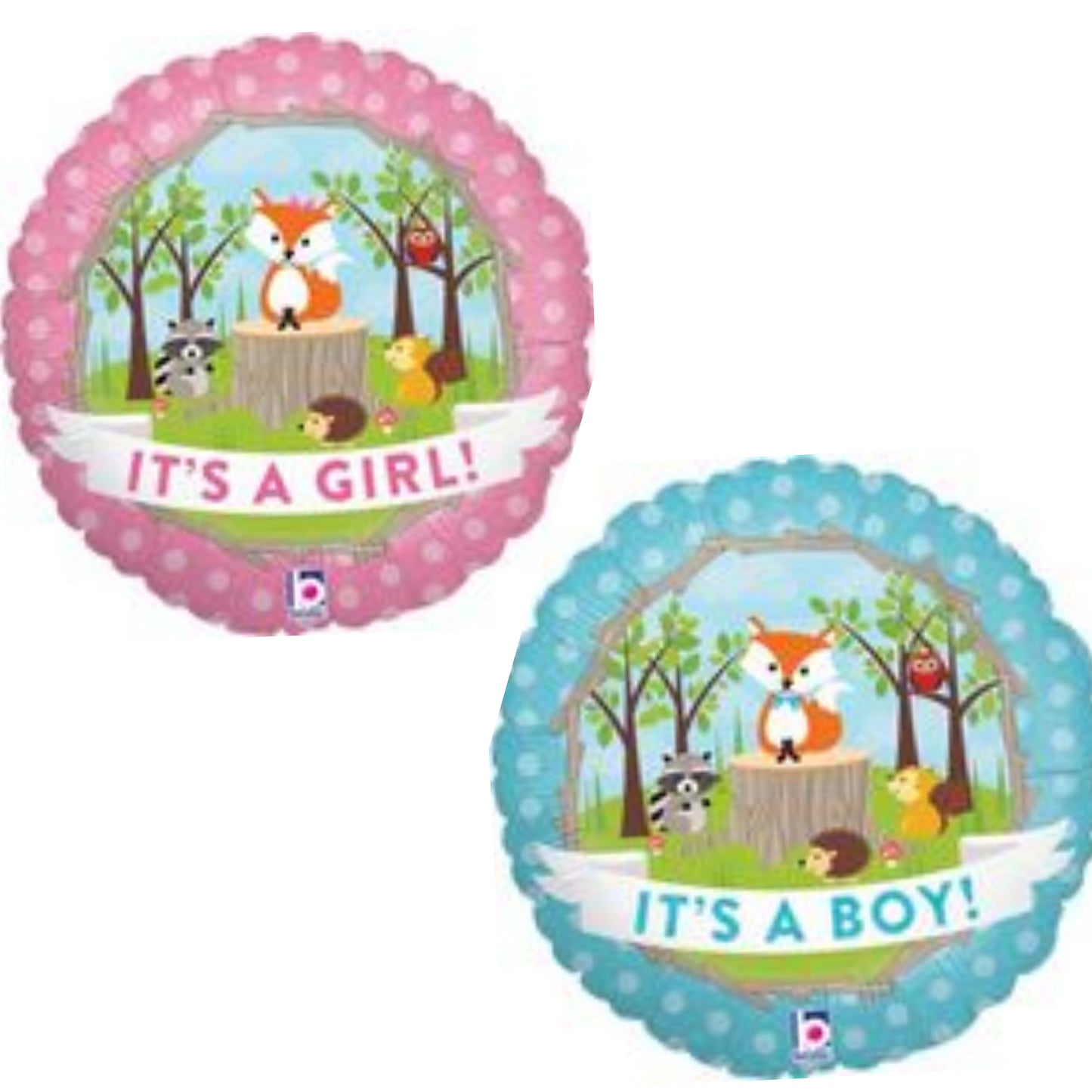 It's a Girl/ Boy Woodland 18" Foil Balloon