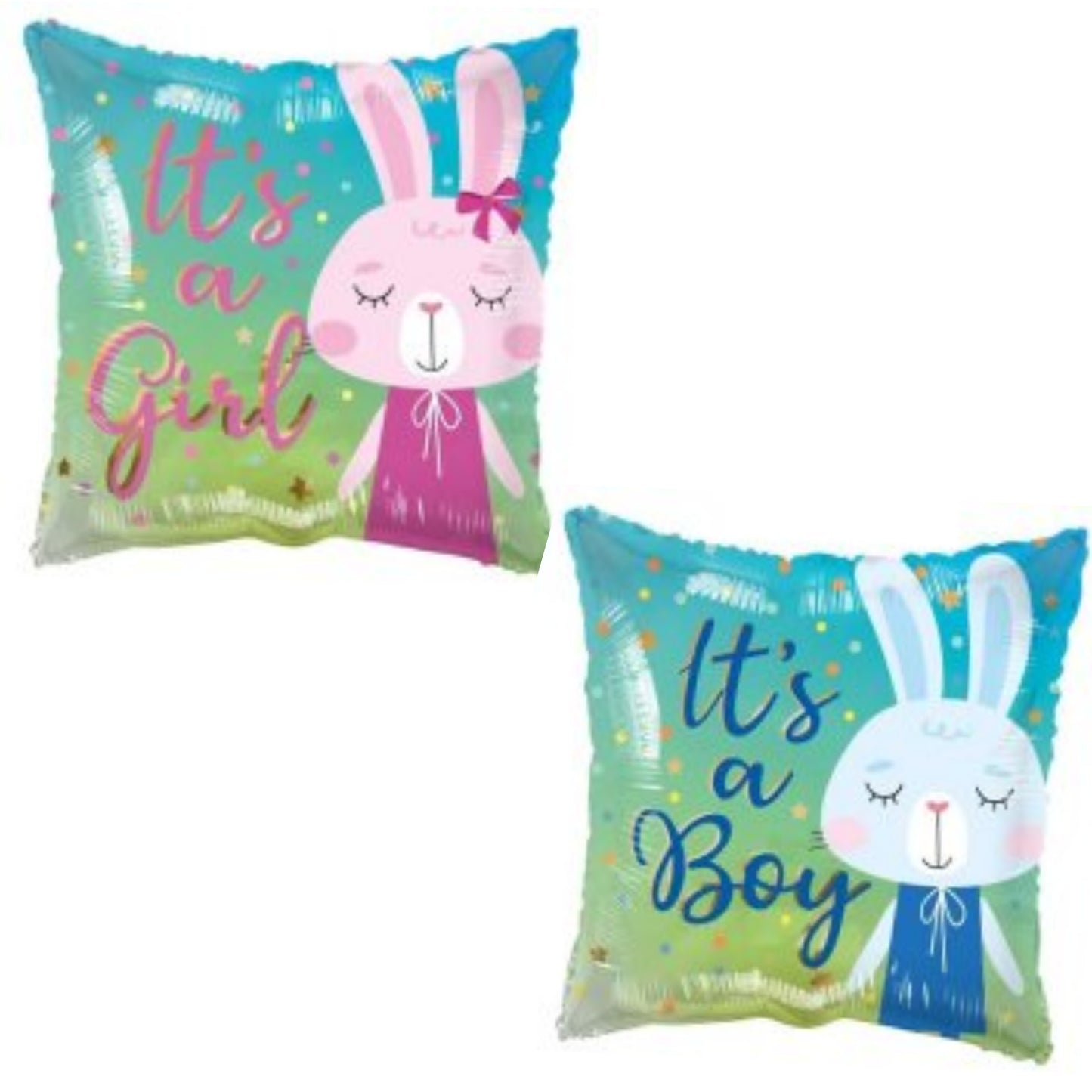 It's a Girl/ Boy Rabbit 18" Foil Balloon