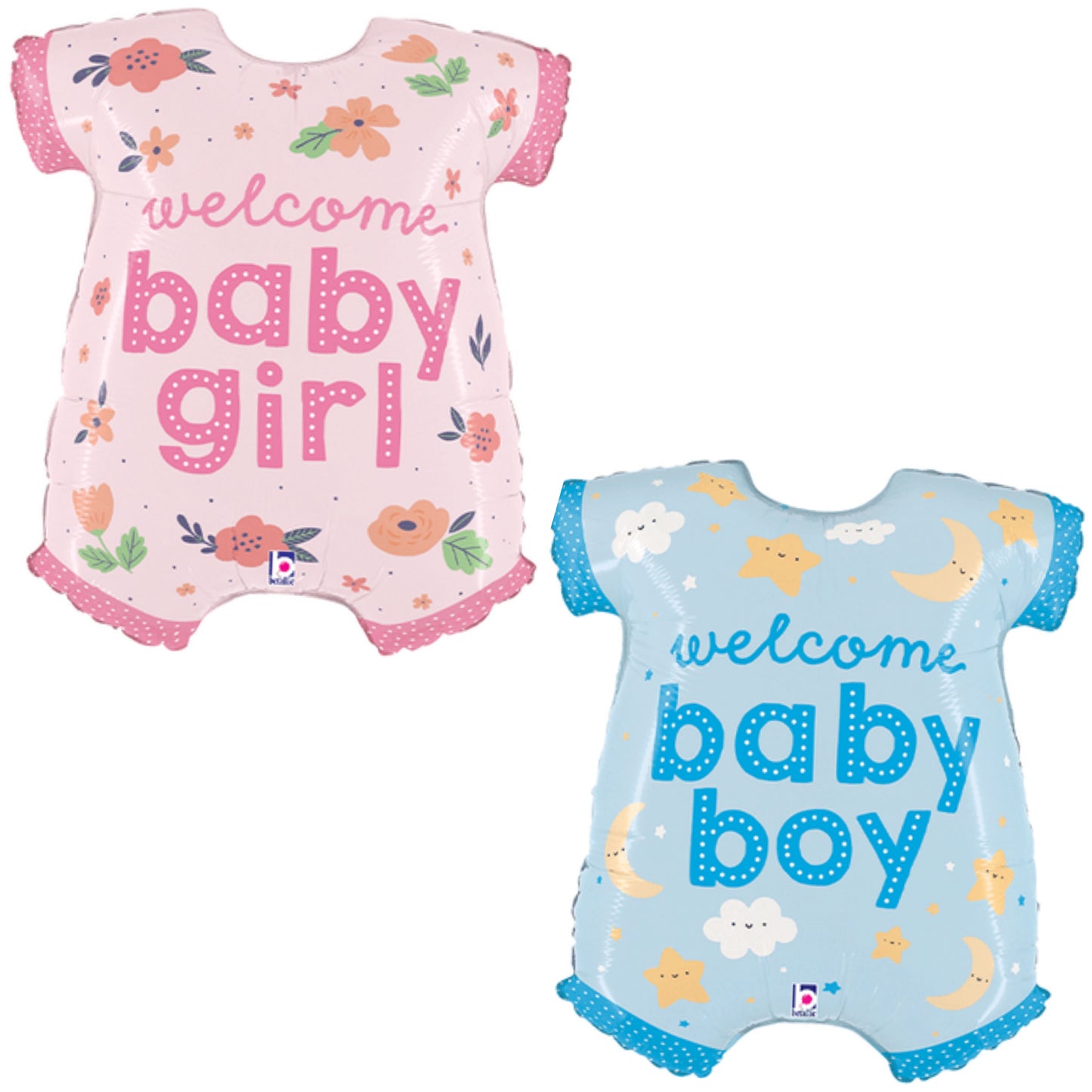 Welcome Baby Girl/ Boy Onesie Supershape Foil Balloon