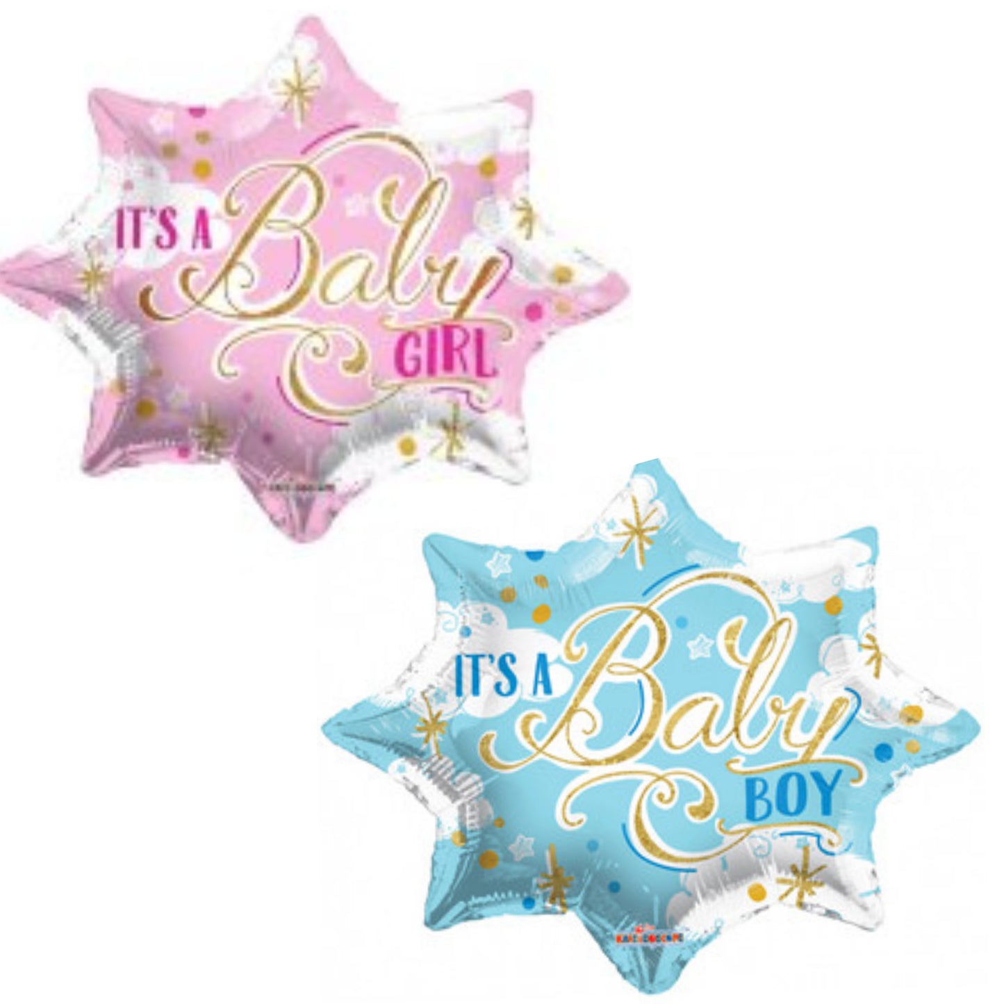 It's a Girl/ Boy Star Jr Shape 18" Foil Balloon