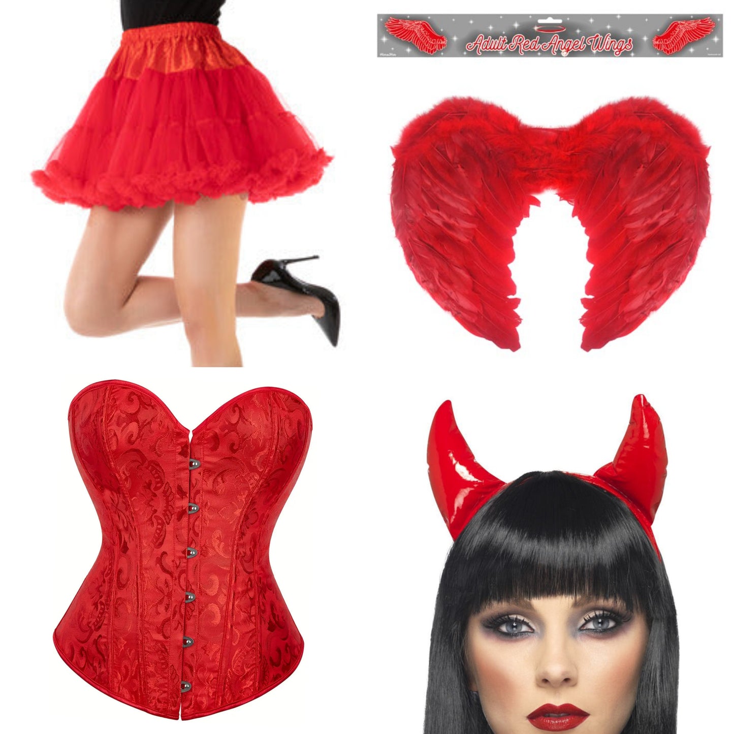 Deluxe Full Set Tutu Bundle Red Costume (inc Corset) *Save Money as a Bundle*