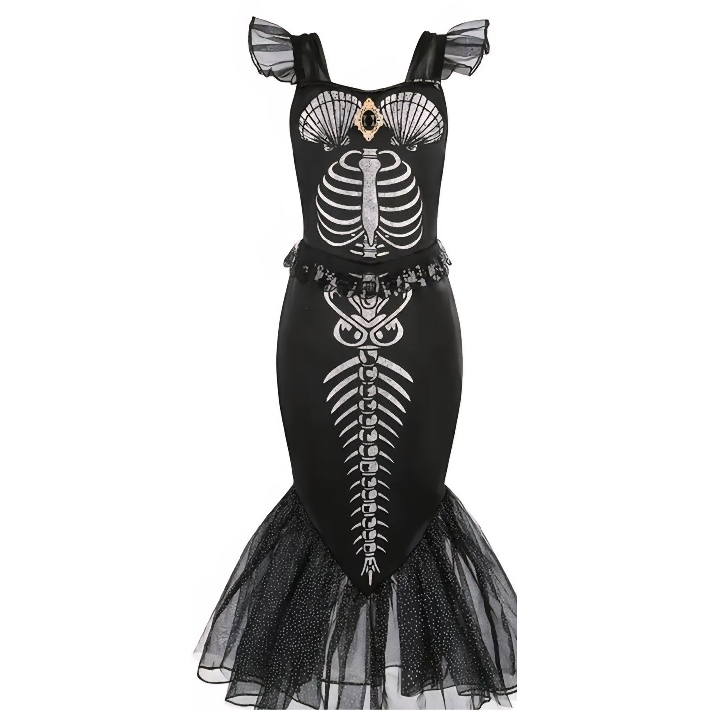 🌟New🌟 Skeleton Mermaid Child Costume
