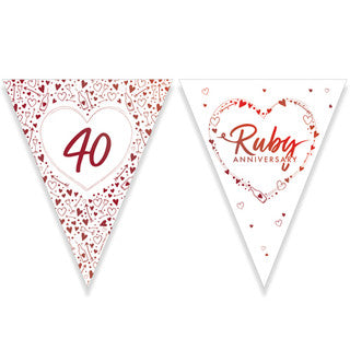 Happy 40th Anniversary Paper Bunting
