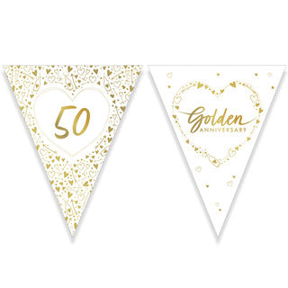 Happy 50th Anniversary Paper Bunting