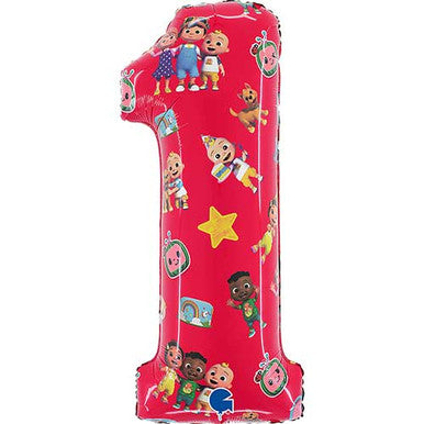 Giant Foil Cocomelon Number Balloon - 1
