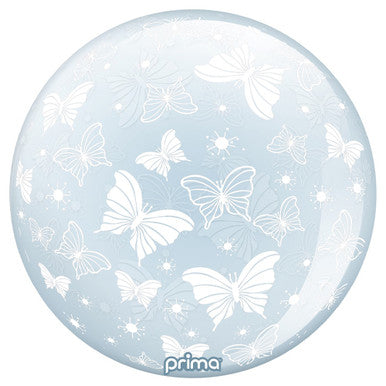 Clear Butterflies Sphere Bubble Foil Balloon
