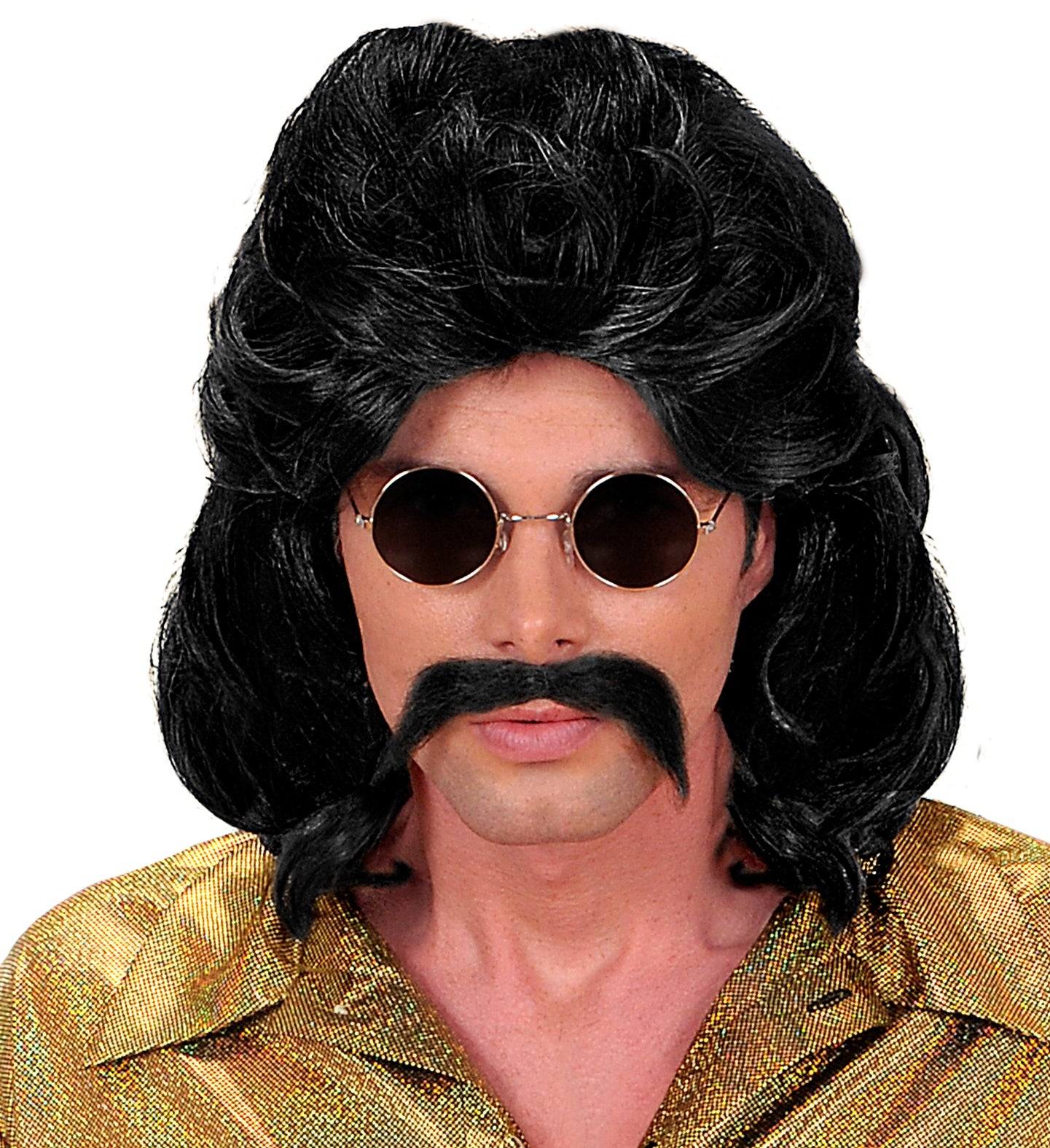 70's Disco Man Wig and Moustache