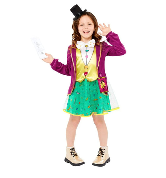 Official Roald Dhal Willy Wonka Girl Child Costume
