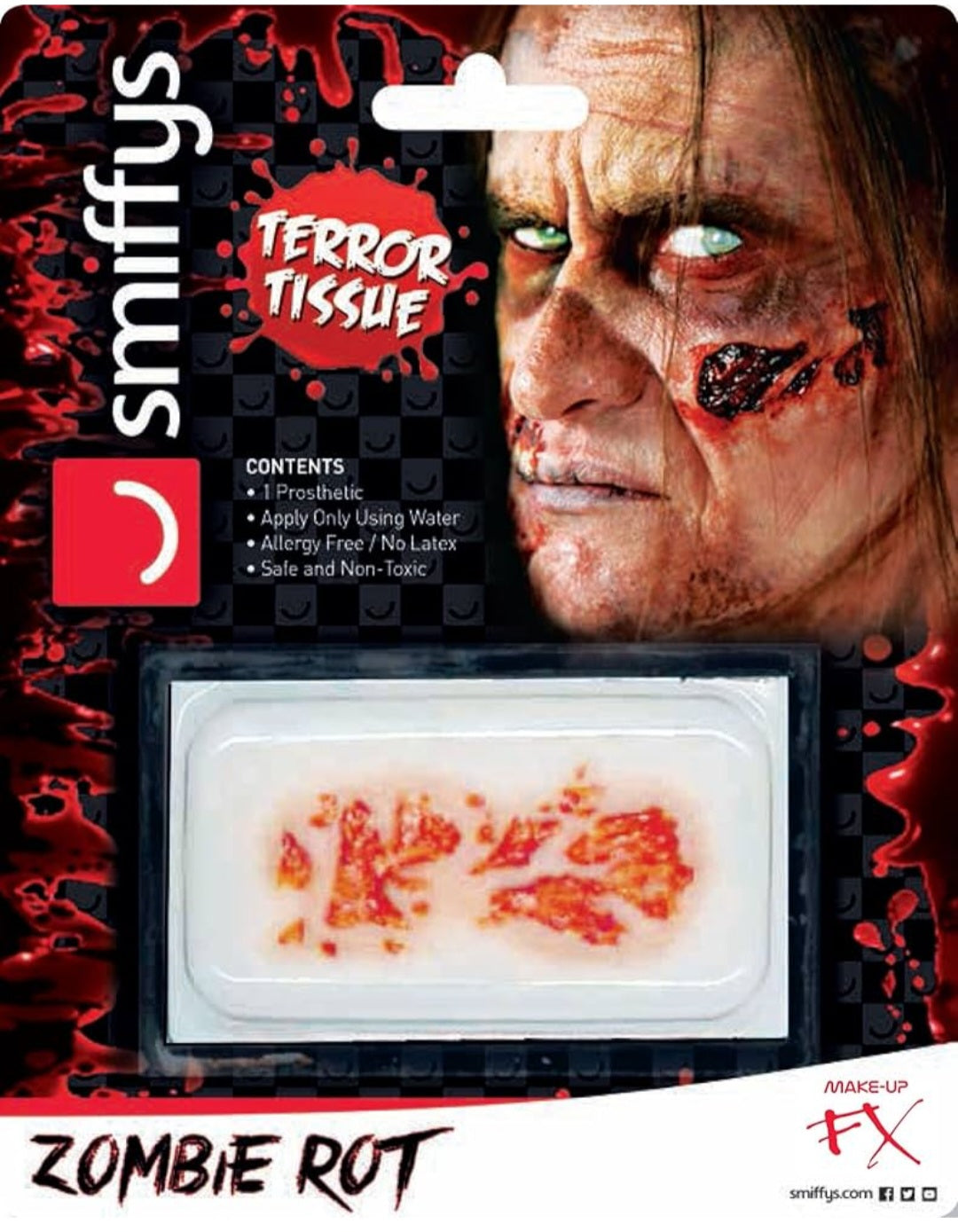 Deluxe 3D Horror Temporary Transfer Wound Zombie Rot