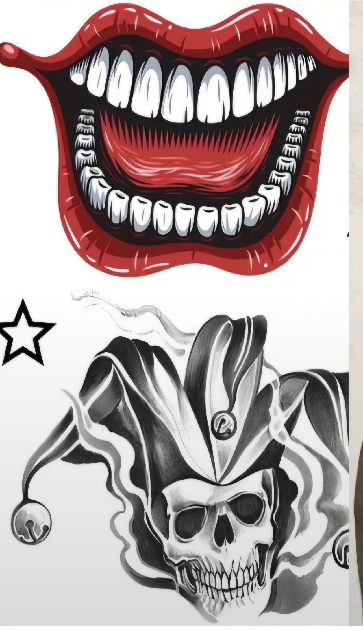 Joker Temporary Tattoos