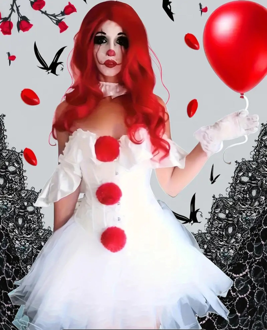 🌟New🌟 White Tutu Clown Costume