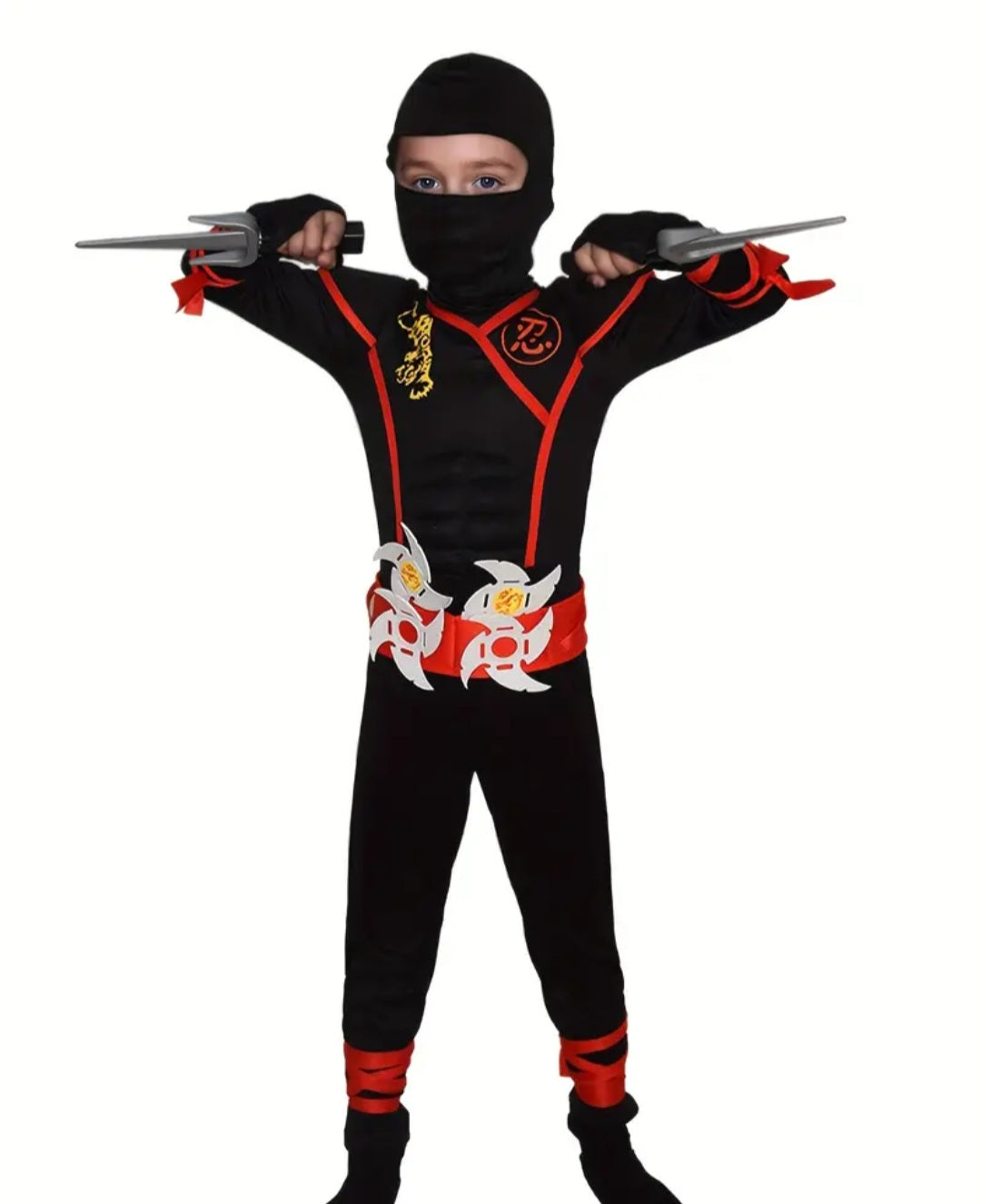 🌟New🌟 Red Weapon Ninja Child Costume
