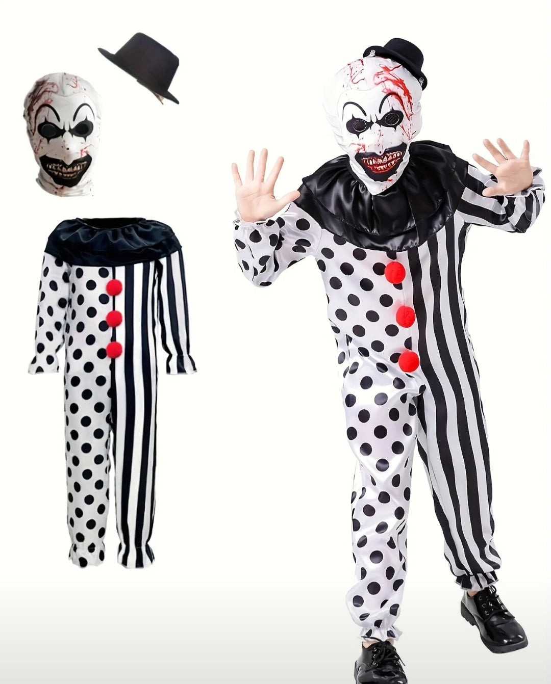 🌟New🌟 Terrified Clown Child Costume
