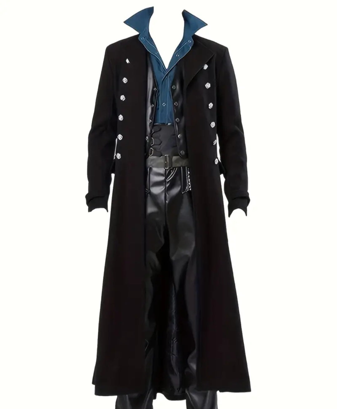 🌟New🌟 Deluxe Full Length Gothic/ Steampunk/ Pirate Jacket Black Costume
