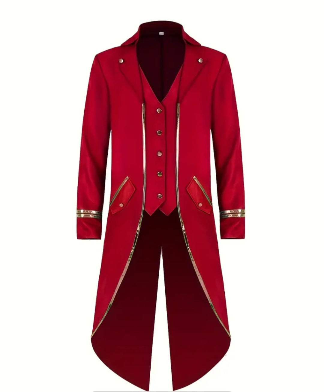 🌟New🌟 Deluxe Victorian Tailcoat Jacket Red Costume