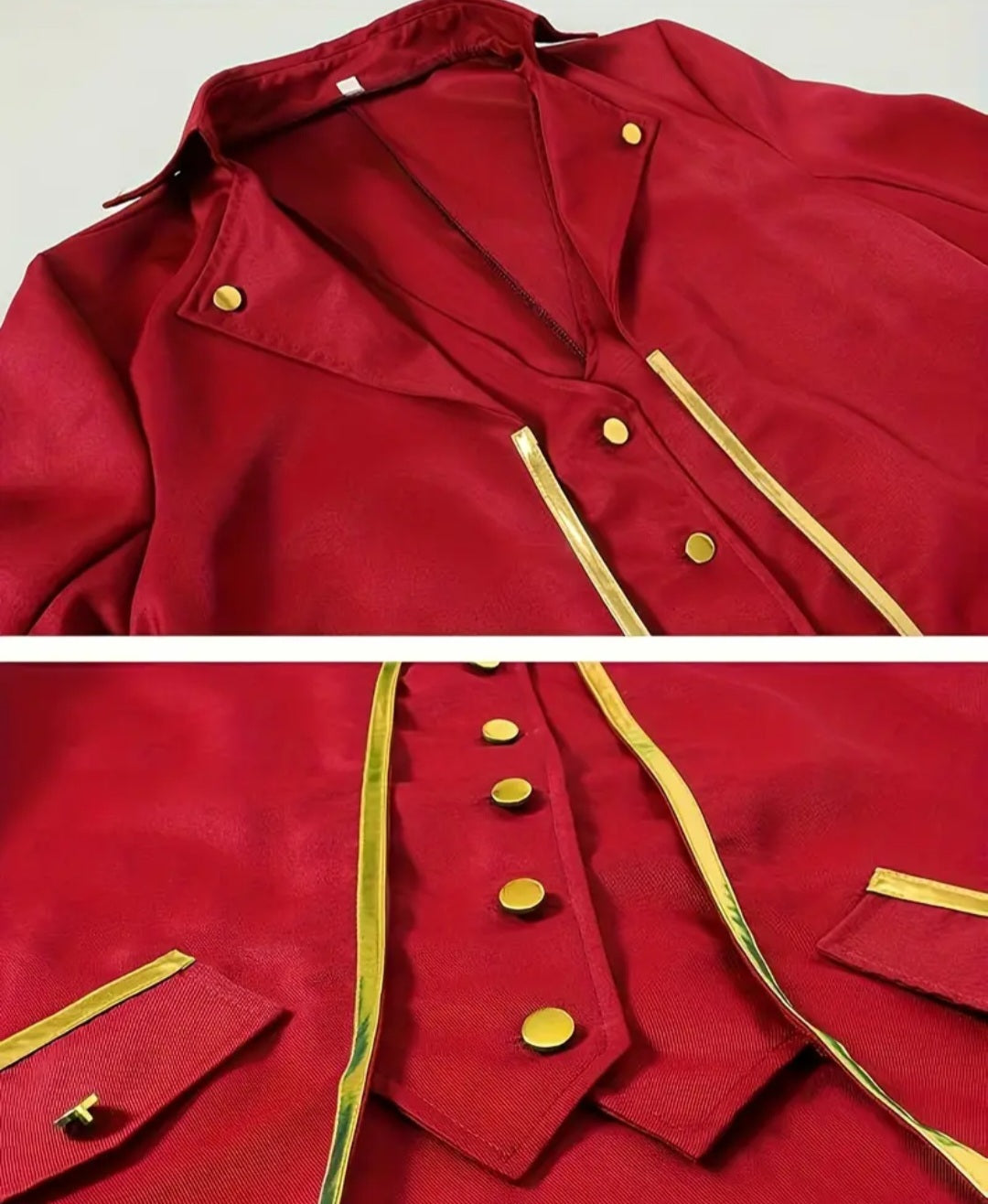 🌟New🌟 Deluxe Victorian Tailcoat Jacket Red Costume