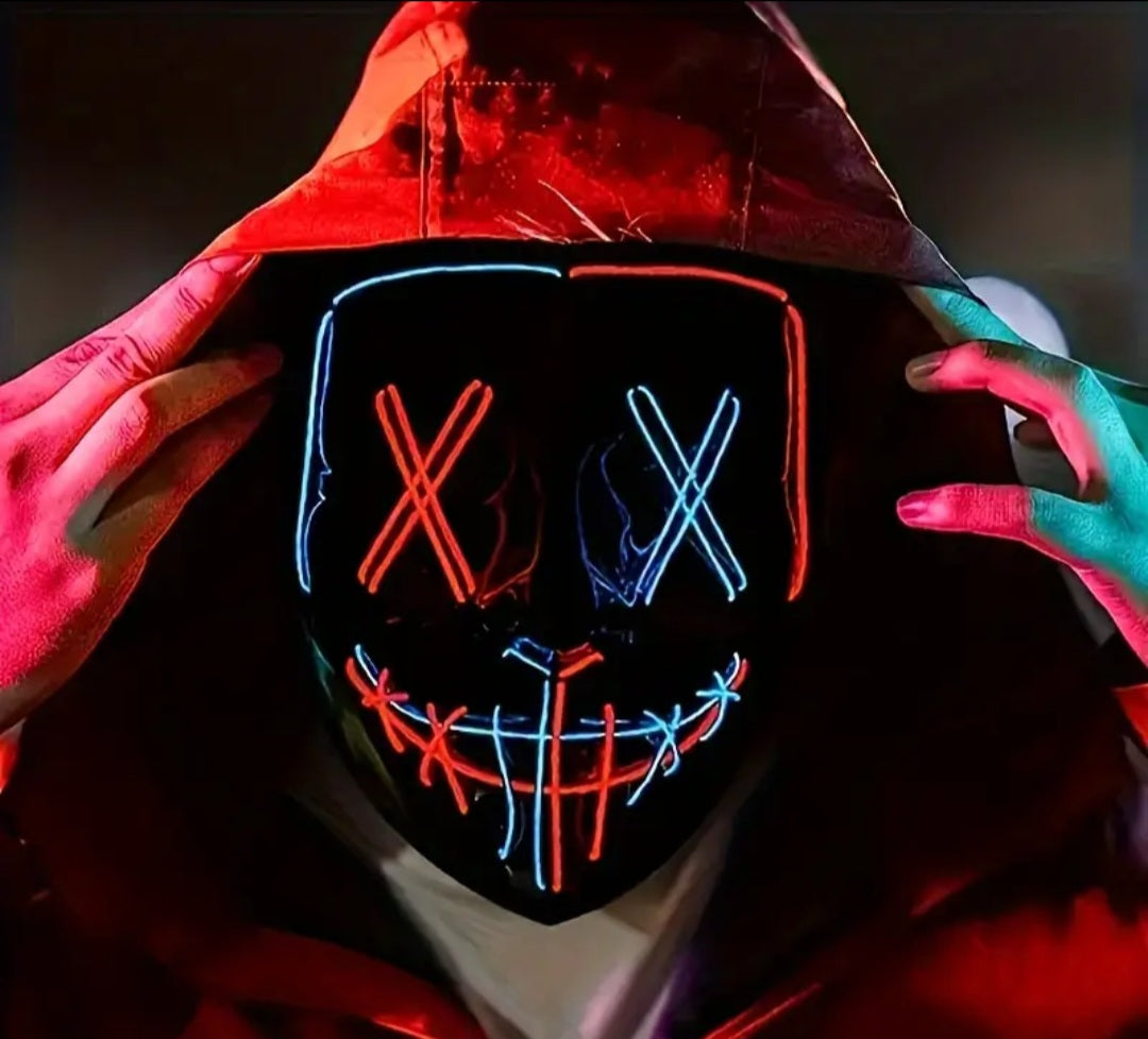 🌟New🌟 LED Light up Stitches Mask Half and Half