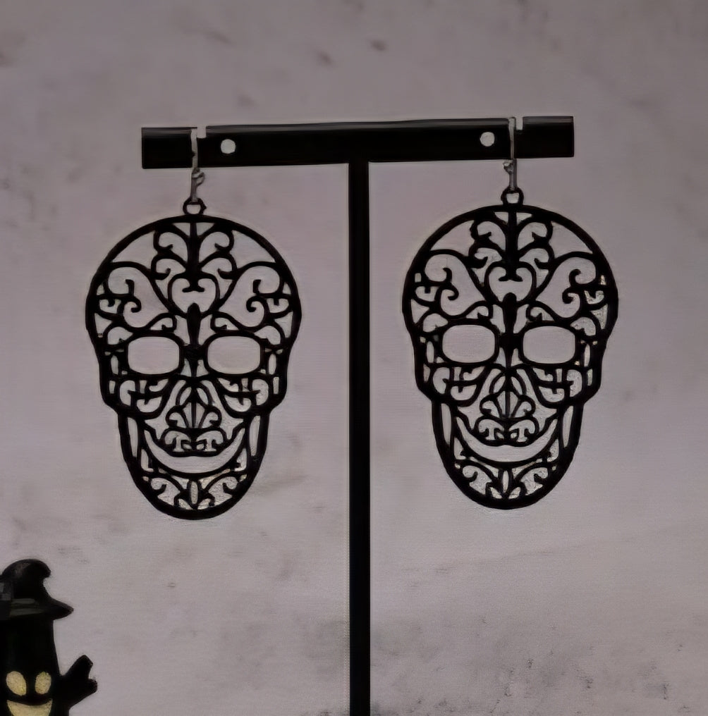 🌟New🌟 Gothic Glitter Skull Earrings