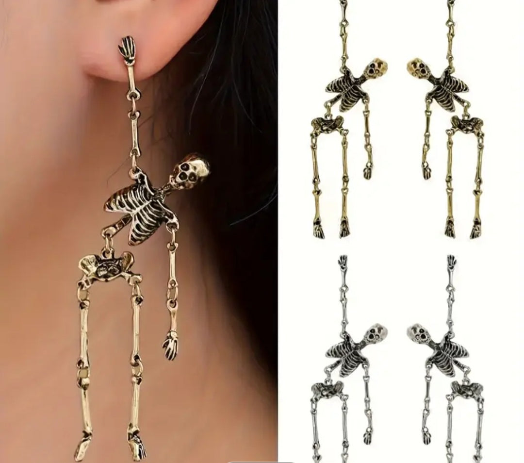 🌟New🌟 Hanging Skeleton Earrings
