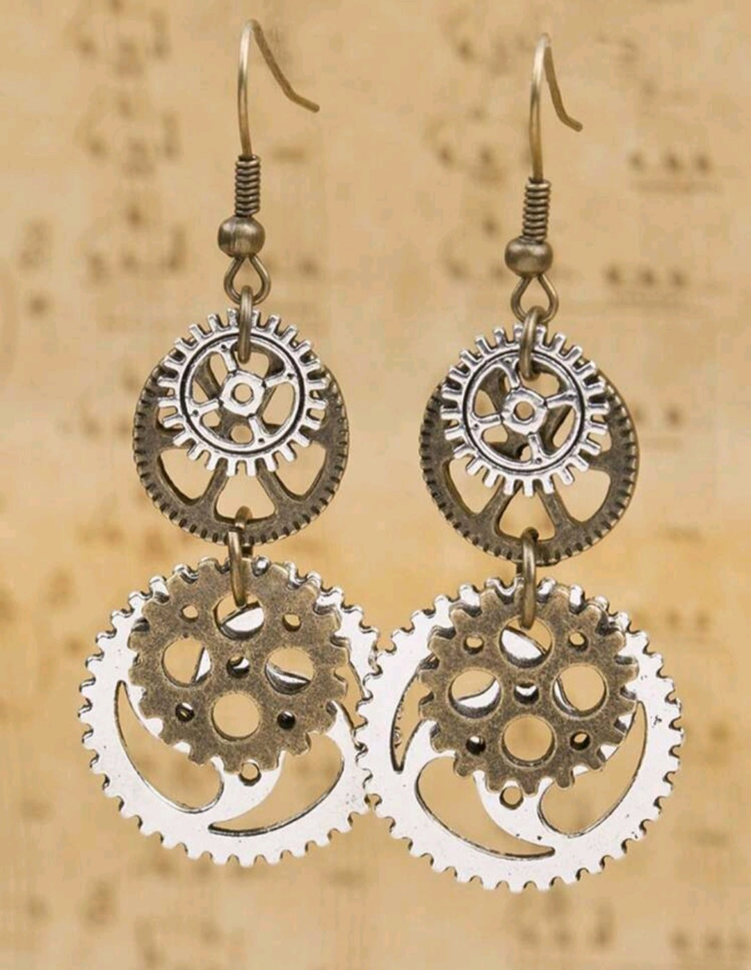 Steampunk Gear Earrings