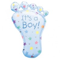 It's a Girl/ Boy Feet Supershape Foil Balloon