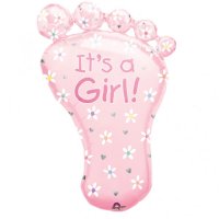 It's a Girl/ Boy Feet Supershape Foil Balloon