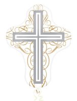 Elegant Cross Supershape Foil Balloon