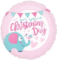 Christening Girl/ Boy Cute Animal 18" Foil Balloon