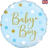 Baby Girl/ Boy Gold Dots 18" Foil Balloon