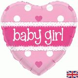 Baby Girl/ Boy Heart 18" Foil Balloon