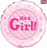 It's a Girl/ Boy Gingham 18" Foil Balloon