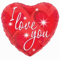 I Love You Sparkle 18" Foil Balloon